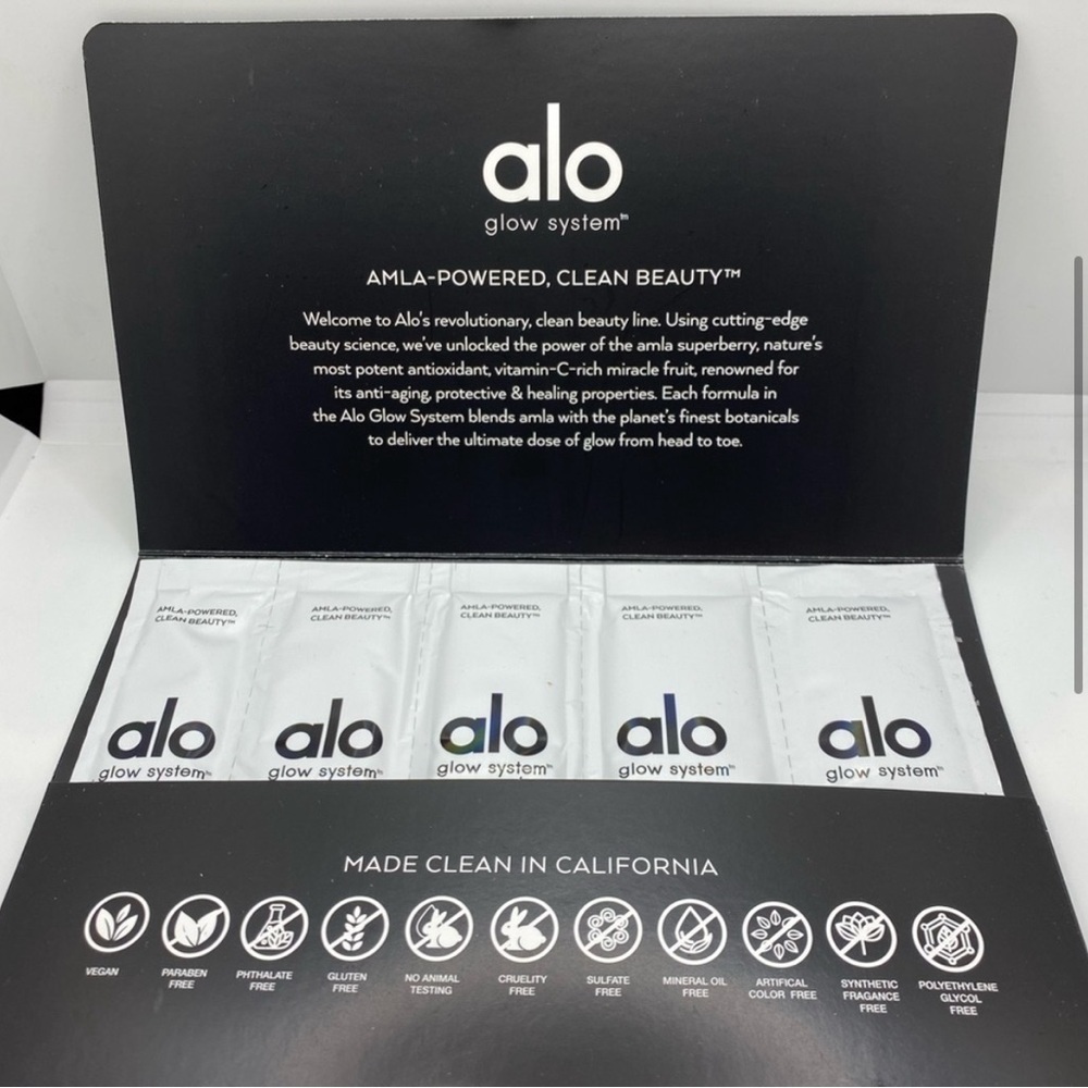 ALO Glow System Amla-Powered Clean Beauty Skincare Sample Pack New Unused - Picture 4 of 8
